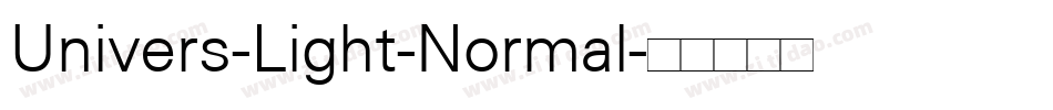 Univers-Light-Normal字体转换
