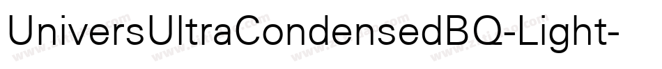 UniversUltraCondensedBQ-Light字体转换