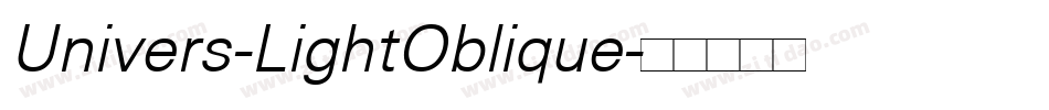 Univers-LightOblique字体转换