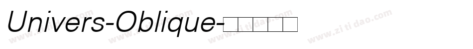 Univers-Oblique字体转换