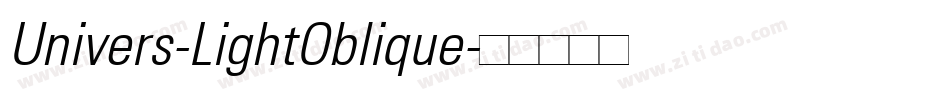 Univers-LightOblique字体转换