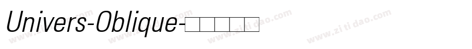 Univers-Oblique字体转换