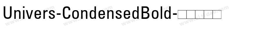 Univers-CondensedBold字体转换