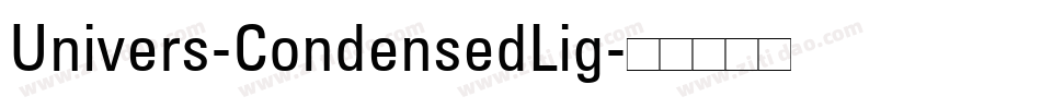 Univers-CondensedLig字体转换