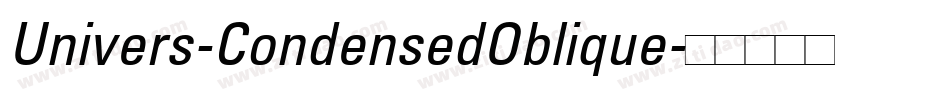 Univers-CondensedOblique字体转换