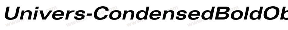 Univers-CondensedBoldOblique字体转换