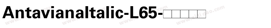 AntavianaItalic-L65字体转换