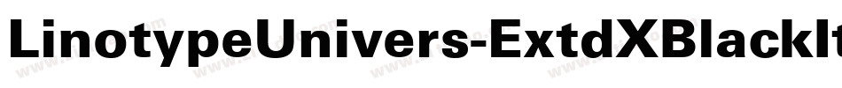 LinotypeUnivers-ExtdXBlackItalic字体转换