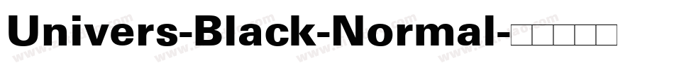 Univers-Black-Normal字体转换