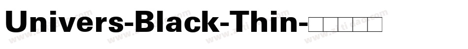 Univers-Black-Thin字体转换