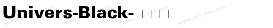Univers-Black字体转换