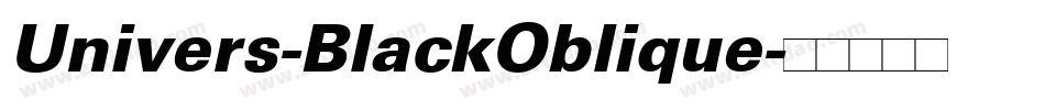 Univers-BlackOblique字体转换