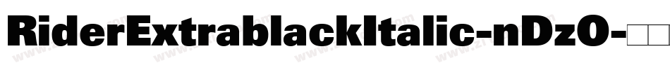 RiderExtrablackItalic-nDzO字体转换