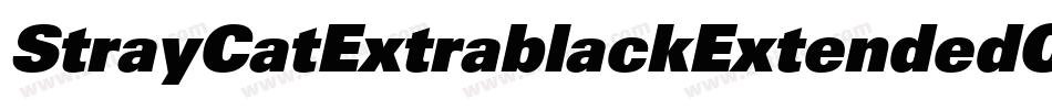 StrayCatExtrablackExtendedOblique-Gwea字体转换