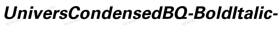 UniversCondensedBQ-BoldItalic字体转换