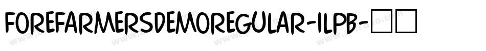 ForefarmersDemoRegular-1LpB字体转换