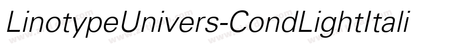 LinotypeUnivers-CondLightItalic字体转换