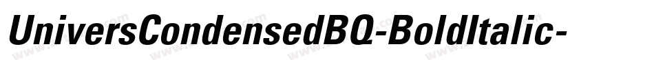 UniversCondensedBQ-BoldItalic字体转换