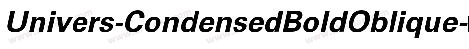 Univers-CondensedBoldOblique字体转换