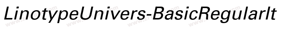 LinotypeUnivers-BasicRegularItalic字体转换