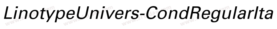 LinotypeUnivers-CondRegularItalic字体转换