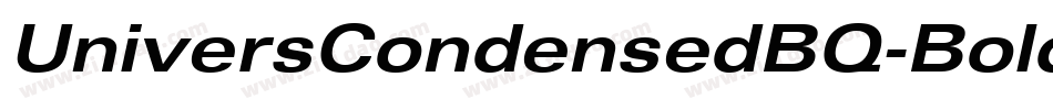 UniversCondensedBQ-BoldItalic字体转换