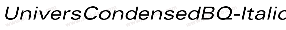 UniversCondensedBQ-Italic字体转换