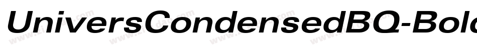 UniversCondensedBQ-BoldItalic字体转换