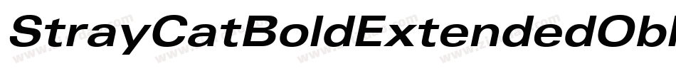 StrayCatBoldExtendedOblique-Oo9O字体转换