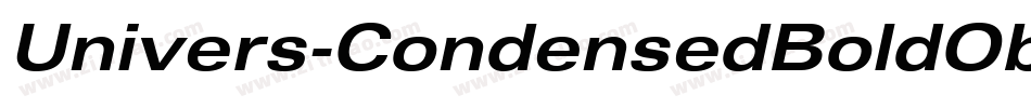 Univers-CondensedBoldOblique字体转换