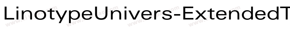 LinotypeUnivers-ExtendedThinItalic字体转换