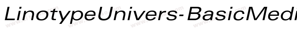 LinotypeUnivers-BasicMediumItalic字体转换