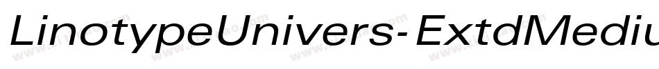 LinotypeUnivers-ExtdMediumItalic字体转换