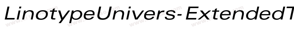 LinotypeUnivers-ExtendedThinItalic字体转换