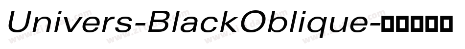 Univers-BlackOblique字体转换