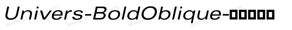Univers-BoldOblique字体转换