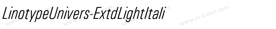 LinotypeUnivers-ExtdLightItalic字体转换