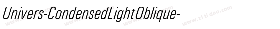 Univers-CondensedLightOblique字体转换