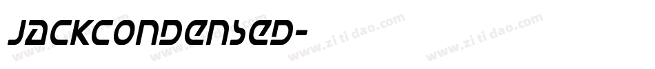 JackCondensed字体转换
