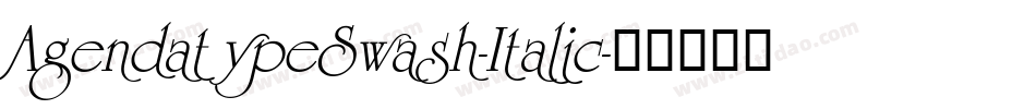 AgendatypeSwash-Italic字体转换