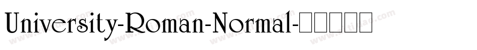 University-Roman-Normal字体转换