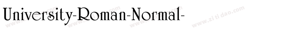 University-Roman-Normal字体转换