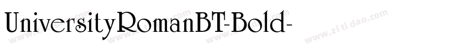 UniversityRomanBT-Bold字体转换