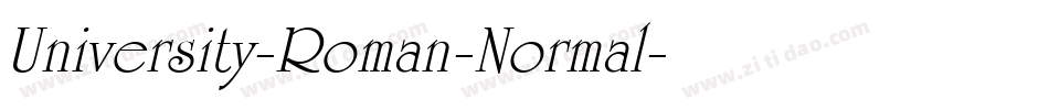 University-Roman-Normal字体转换