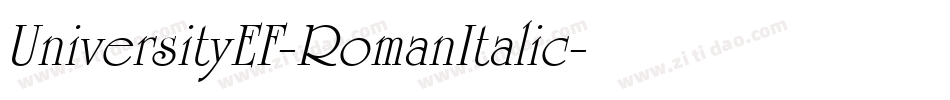UniversityEF-RomanItalic字体转换
