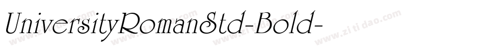 UniversityRomanStd-Bold字体转换