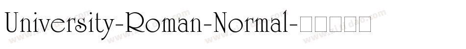 University-Roman-Normal字体转换