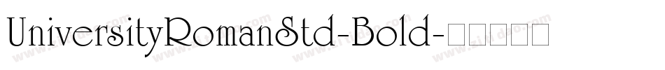 UniversityRomanStd-Bold字体转换