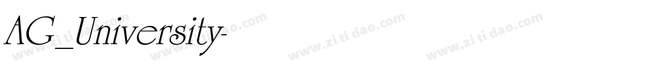 AG_University字体转换