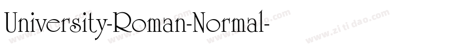 University-Roman-Normal字体转换